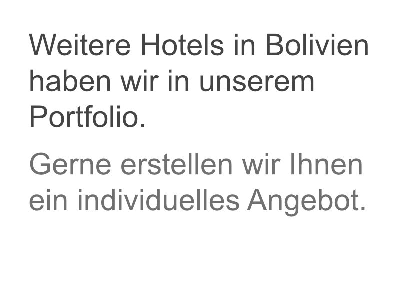 Kachel weitere Hotels Bolivien