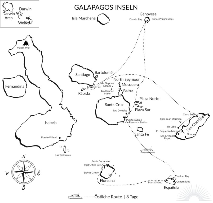 Luxuskreuzfahrt Grand Majestic Galapagos Östliche Route