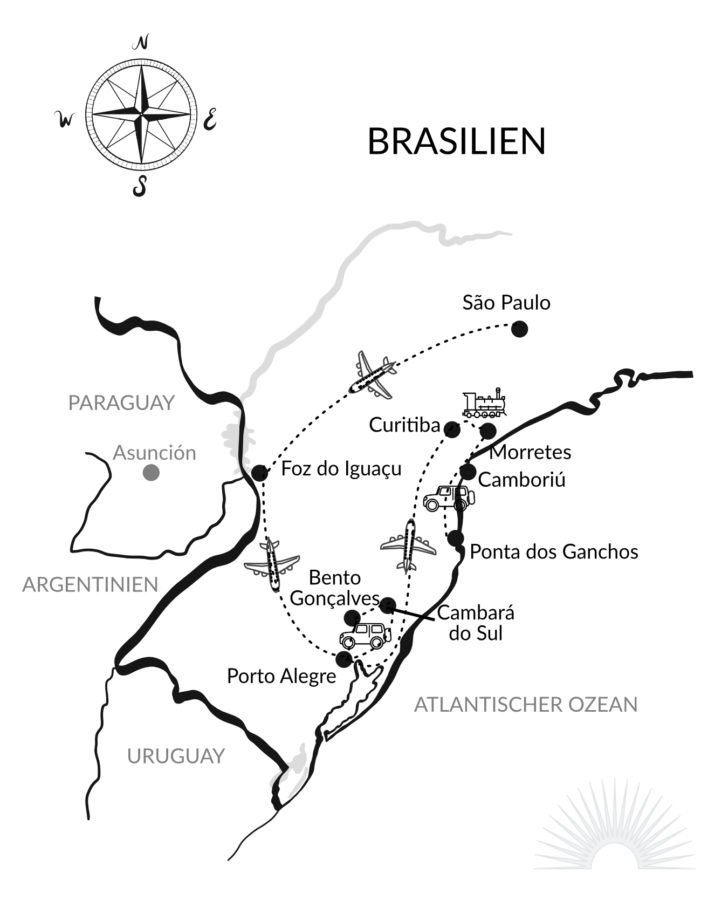 Luxusreisen Der Süden Brasiliens Karte_Neu