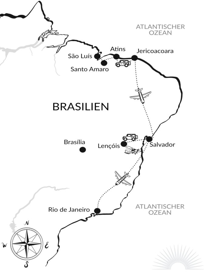 Luxusrundreise Brasilien Nordosten Karte_Neu2