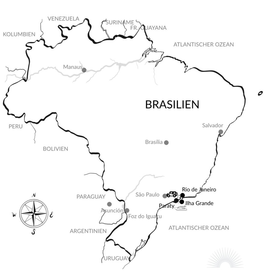 Luxusrundreise Brasiliens Rio de Janeiro Karte 2